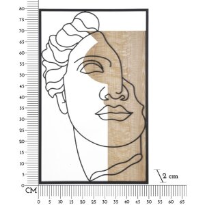 Mauro Ferretti Pannello da parete in MDF David 50x2x80 nero naturale