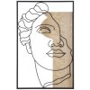 Mauro Ferretti Pannello da parete in MDF David 50x2x80 nero naturale