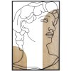 Mauro Ferretti Pannello da parete in MDF David 55x2x80 nero naturale