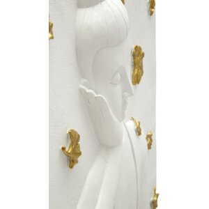 Mauro Ferretti pannello da parete Buddha 46x5,7x55,5 oro bianco