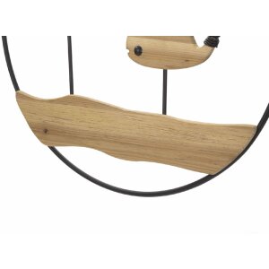 Mauro Ferretti pannello da parete Balene 56x2x60 cm nero naturale