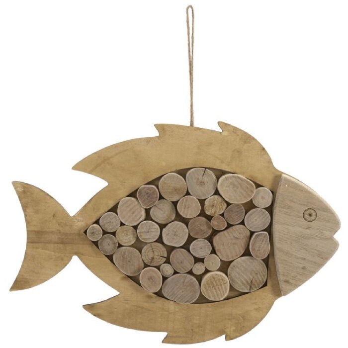 Mauro Ferretti decorazione appesa pesce Natura 42,5x2x28,5 cm naturale