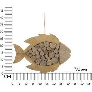 Mauro Ferretti decorazione appesa pesce Natura 42,5x2x28,5 cm naturale