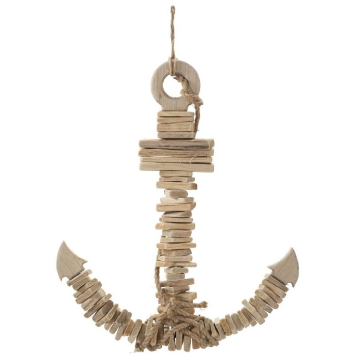 Mauro Ferretti Decorazione da appendere Anchor Nature 39x7x46 cm naturale