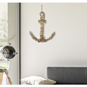 Mauro Ferretti Decorazione da appendere Anchor Nature 39x7x46 cm naturale