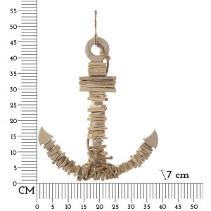 Mauro Ferretti Decorazione da appendere Anchor Nature 39x7x46 cm naturale