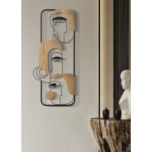 Mauro Ferretti pannello da parete Picassy 38x2x89,5 cm nero marrone