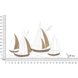 Mauro Ferretti pannello da parete Adriatic 89,5x3,8x57,8 cm bianco marrone