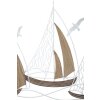 Mauro Ferretti pannello da parete Adriatic 89,5x3,8x57,8 cm bianco marrone