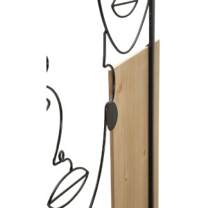 Mauro Ferretti pannello da parete facce 63x2x90 cm nero marrone