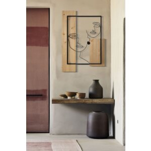Mauro Ferretti pannello da parete facce 63x2x90 cm nero marrone