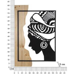 Mauro Ferretti pannello da parete Tribal 53x2x80 cm nero marrone