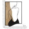 Mauro Ferretti pannello da parete beauty 60x2x90 cm nero marrone