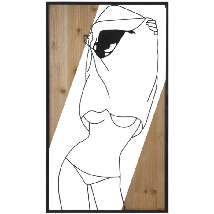 Mauro Ferretti pannello da parete Strip 50x2x90 cm nero marrone