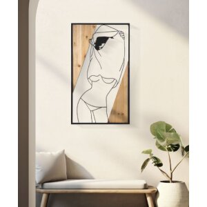 Mauro Ferretti pannello da parete Strip 50x2x90 cm nero marrone
