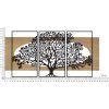 Mauro Ferretti pannello murale ad albero 3 pezzi 176x2x90 cm nero marrone