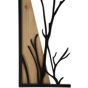 Mauro Ferretti pannello da parete bird set 4 pezzi 50x2x200 cm nero marrone