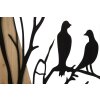 Mauro Ferretti pannello da parete bird set 4 pezzi 50x2x200 cm nero marrone