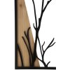 Mauro Ferretti pannello da parete bird set 4 pezzi 50x2x200 cm nero marrone