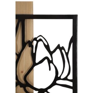 Mauro Ferretti pannello da parete Lotus 60x2x90 cm nero marrone