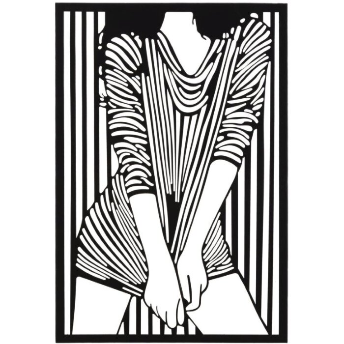 Mauro Ferretti pannello da parete Fashionable 40x1,3x60 cm nero