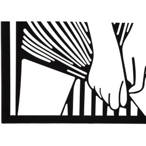 Mauro Ferretti pannello da parete Fashionable 40x1,3x60 cm nero