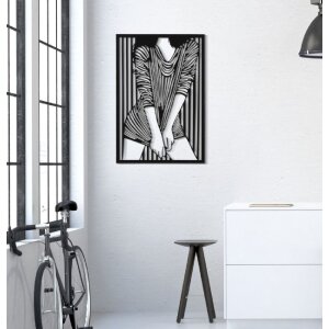 Mauro Ferretti pannello da parete Fashionable 40x1,3x60 cm nero