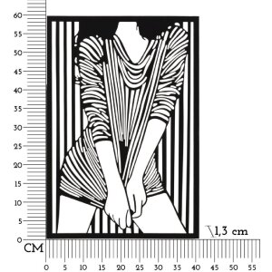 Mauro Ferretti pannello da parete Fashionable 40x1,3x60 cm nero