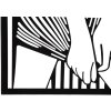 Mauro Ferretti pannello da parete Fashionable 40x1,3x60 cm nero