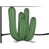 Mauro Ferretti pannello da parete cactus 60x1,3x33 cm verde nero