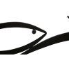 Mauro Ferretti pannello da parete Fishy 100x1x35 cm nero