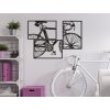Mauro Ferretti pannello da parete per bicicletta set 3 pezzi ciascuno 40x1,3x60 cm nero