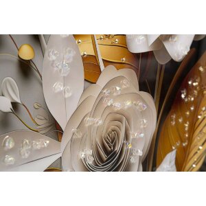 Mauro Ferretti murale Flora con cornice 42x3,5x62 cm multicolore