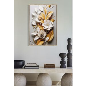 Mauro Ferretti murale Flora con cornice 42x3,5x62 cm multicolore