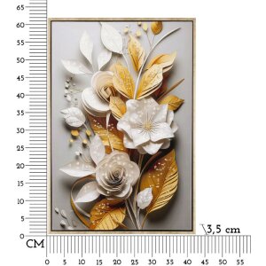 Mauro Ferretti murale Flora con cornice 42x3,5x62 cm multicolore