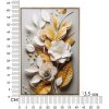 Mauro Ferretti murale Flora con cornice 42x3,5x62 cm multicolore