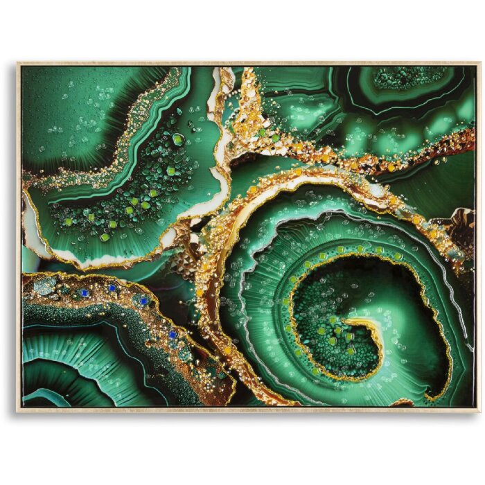 Mauro Ferretti murale Smeraldy 82x4x62 cm verde oro