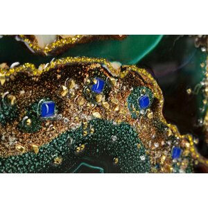 Mauro Ferretti murale Smeraldy 82x4x62 cm verde oro