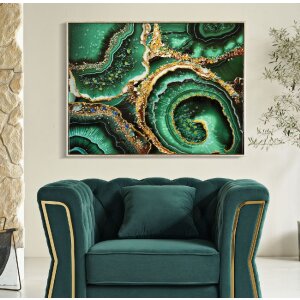 Mauro Ferretti murale Smeraldy 82x4x62 cm verde oro