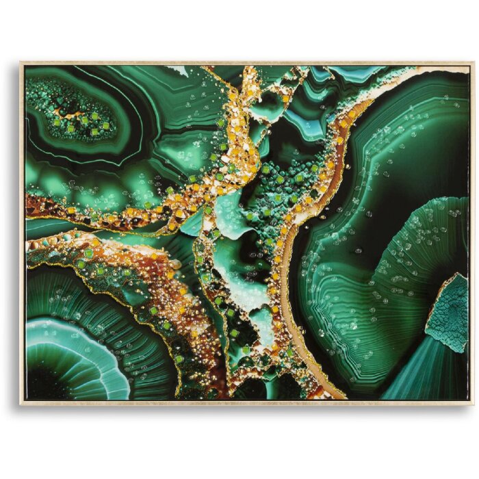 Mauro Ferretti murale Smeraldy 82x4x62 cm verde oro