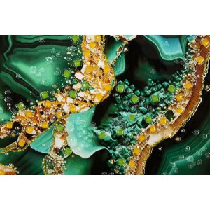 Mauro Ferretti murale Smeraldy 82x4x62 cm verde oro
