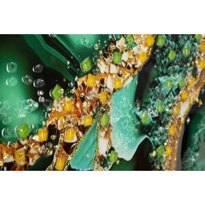 Mauro Ferretti murale Smeraldy 82x4x62 cm verde oro