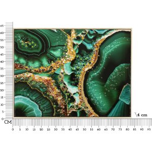 Mauro Ferretti murale Smeraldy 82x4x62 cm verde oro