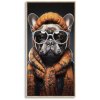 Mauro Ferretti murale bagno bullo 42,5x2,8x82,5 cm nero arancio