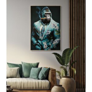 Mauro Ferretti murale Kongy 62x4x92 cm turchese nero