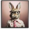 Mauro Ferretti murale Bunny con cornice 62,5x2,8x62,5 cm rosa