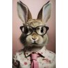Mauro Ferretti murale Bunny con cornice 62,5x2,8x62,5 cm rosa