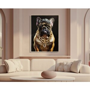 Mauro Ferretti murale Bully 62x4x82 cm nero oro