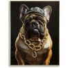 Mauro Ferretti murale Bully 62x4x82 cm nero oro