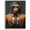 Mauro Ferretti murale Monky 52,5x2,8x72,5 cm arancio nero
